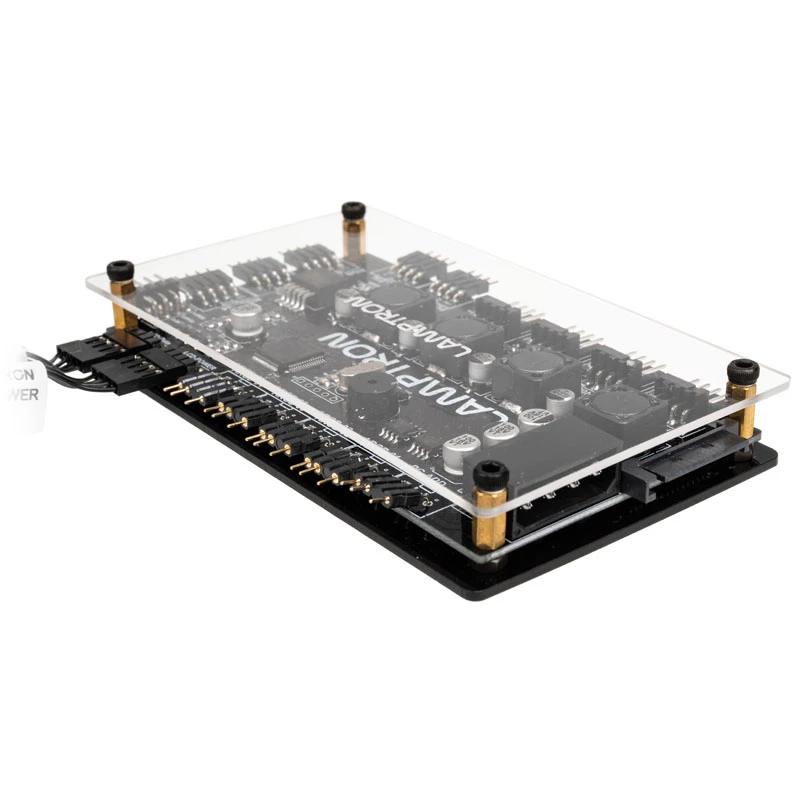 Controlador de ventiladores y LED RGB PCI Lamptron SM436 Sync Edition, negro