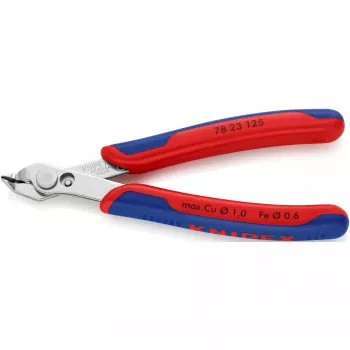 Knipex Super-Knips 78 23 125 Alicate de corte lateral para electrónica y mecánica de precisión sin bisel 125 mm