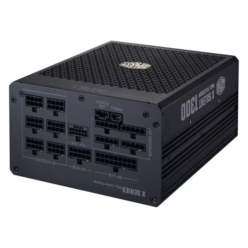 Fuente de alimentación Cooler Master X Silent MAX Platinum 1300W – fuente ATX, 1300W de potencia, eficiencia Platinum