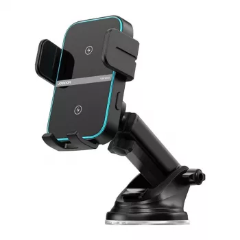 Soporte para smartphone para salpicadero con cargador inalámbrico Wozinsky — negro