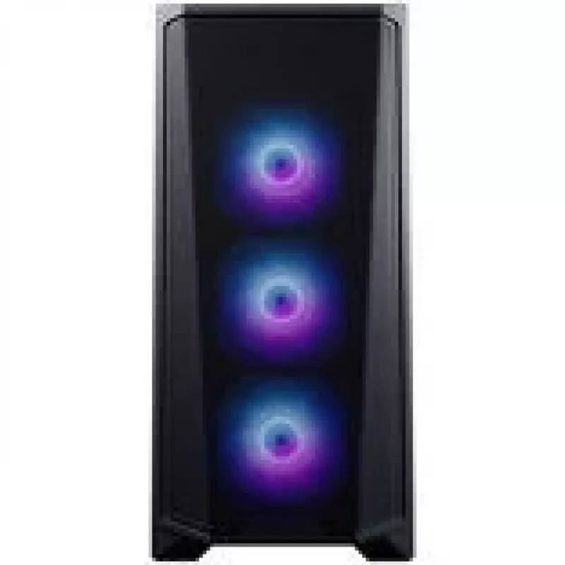 Caja de PC PHANTEKS Eclipse G370A, torre Midi, SSI-EEB, RGB, cristal templado - incluye 3 ventiladores de 120 mm, negra