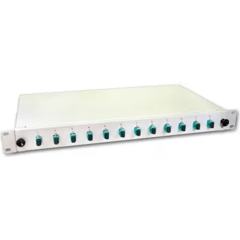 Lightwin Caja de empalme de fibra óptica, 12 fibras, 12x SC Multimodo, 50/125µm OM3 Cajas de empalme con pigtail (SPBOX 12G50 OM3 SC)