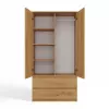 Topeshop SZAFA MALWA ART armario ropero de dormitorio 5 estantes 2 puerta(s) roble