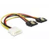Cable de alimentación interno DeLOCK 85237 0,2 m Molex a 2 x SATA
