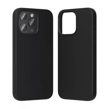 Funda protectora de silicona Vention KUFB0-40 para iPhone 15 Pro Max — funda negra de tacto suave