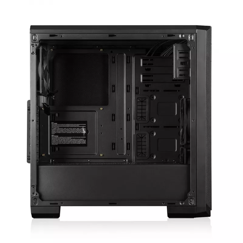 Carcasa de PC MODECOM Oberon Pro Midi Tower — negra, compatible con ATX/microATX/ITX, 7 ranuras de expansión, hasta 395 mm GPU, 5 bahías HDD/3 SSD