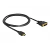 DeLOCK 85652 Adaptador de cable de vídeo 1 m HDMI tipo A (estándar) DVI negro (85652)