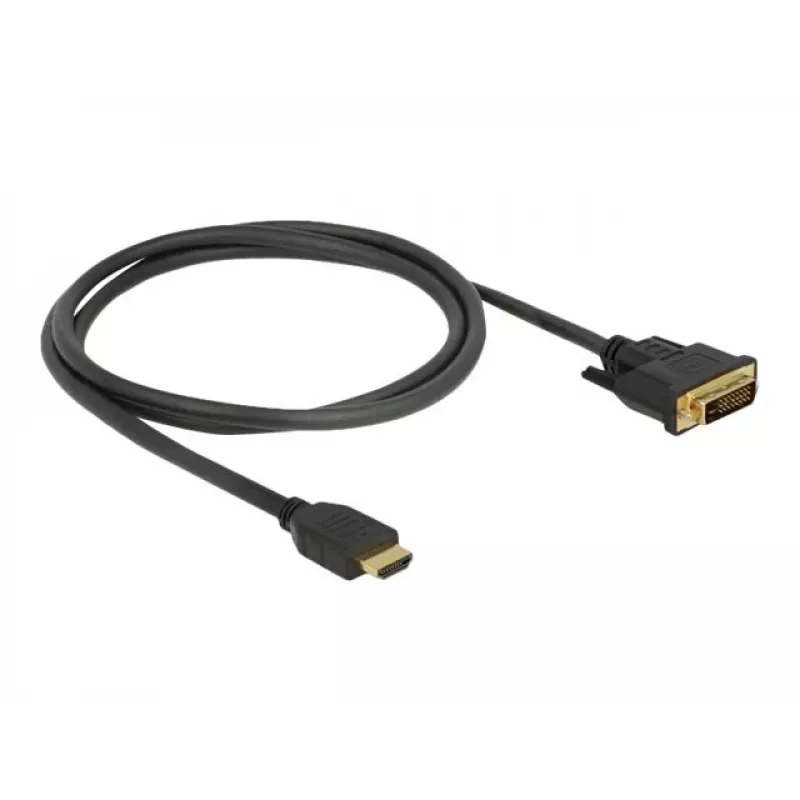 DeLOCK 85652 Adaptador de cable de vídeo 1 m HDMI tipo A (estándar) DVI negro (85652)