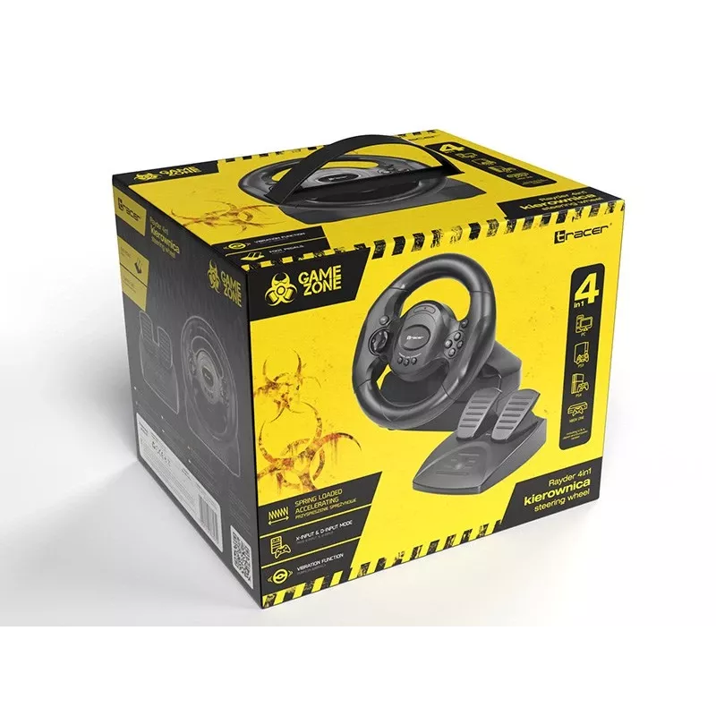 Volante Tracer Rayder 4 en 1 negro PC, PlayStation 4, PlayStation 3, Xbox One
