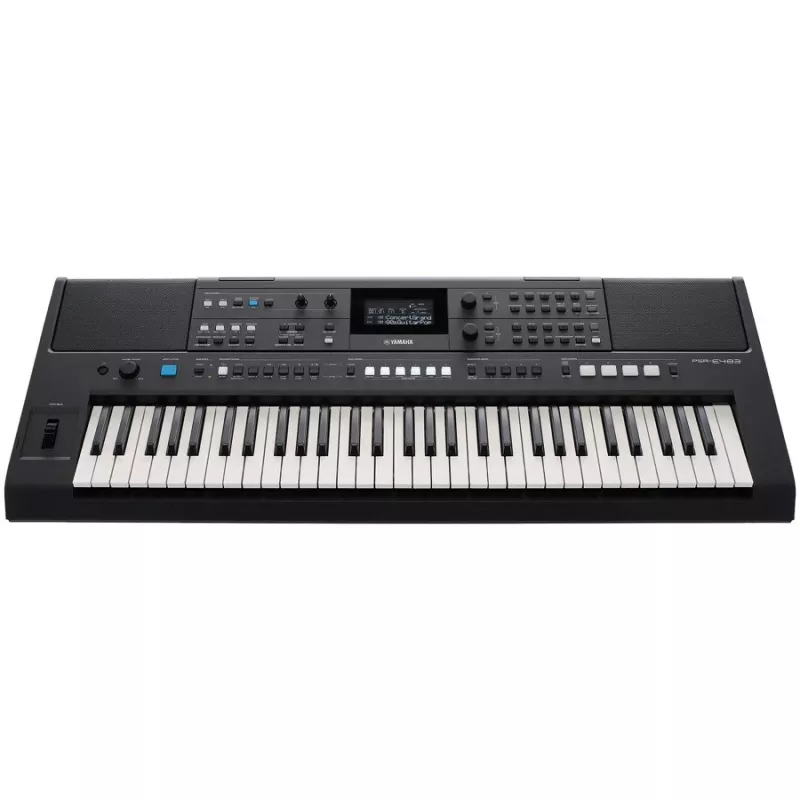 Teclado YAMAHA PSR-E483 — teclado arranger portátil de 61 teclas con respuesta dinámica y USB-MIDI