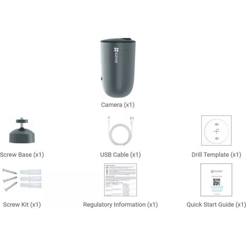 Cámara de vigilancia IP EZVIZ EB3 Bullet 2304 x 1296 píxeles