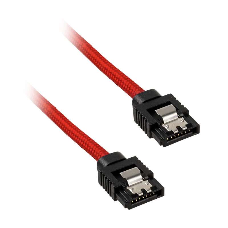 Corsair CC-8900254 Premium Sleeved cable SATA, SATA (M) a SATA (M), 60 cm, rojo (2 uds.)