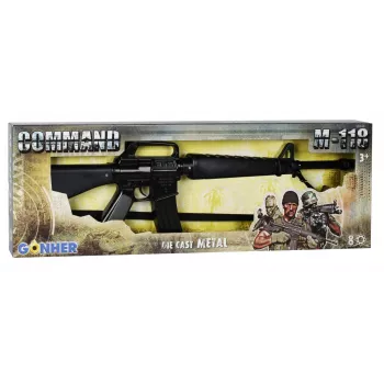 Pulio Rifle Commando GONHER 118/6 Metal — rifle de juguete de dardos, 8 proyectiles