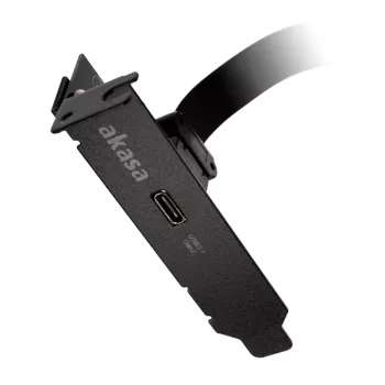 Adaptador de soporte PCI de perfil bajo Akasa USB 3.1 Type-C - negro - adaptador - digital/datos