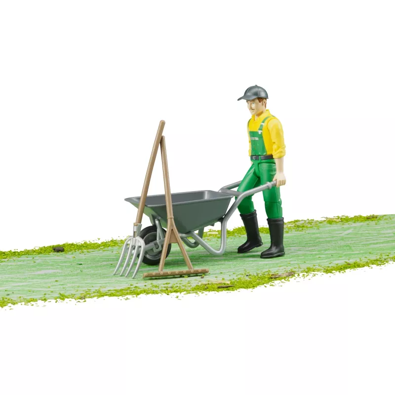 Set de figuras agricultor con accesorios, figura de juego