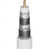 Cable de antena de TV Goobay (tipo 135 dB), 4 apantallamientos, 5 m, Negro – dorado, conector hembra coaxial > conector macho coaxial (70384)
