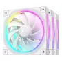 DeepCool FL12 WH 3-in-1 ventiladores de caja de 120 mm (3 uds.), 2150 rpm, rodamiento dinámico de fluido, PWM de 4 pines, blancos
