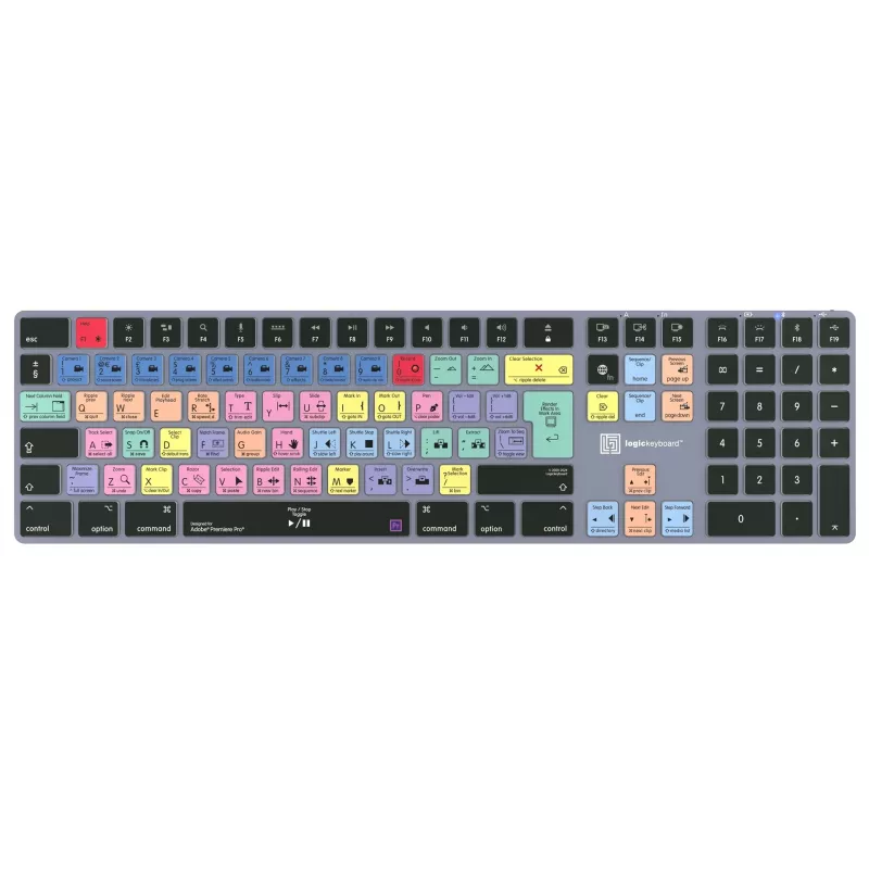 Logickeyboard LKB-PPROCC-TM-UK Adobe Premiere Pro CC Titan teclado, distribución UK, Mac