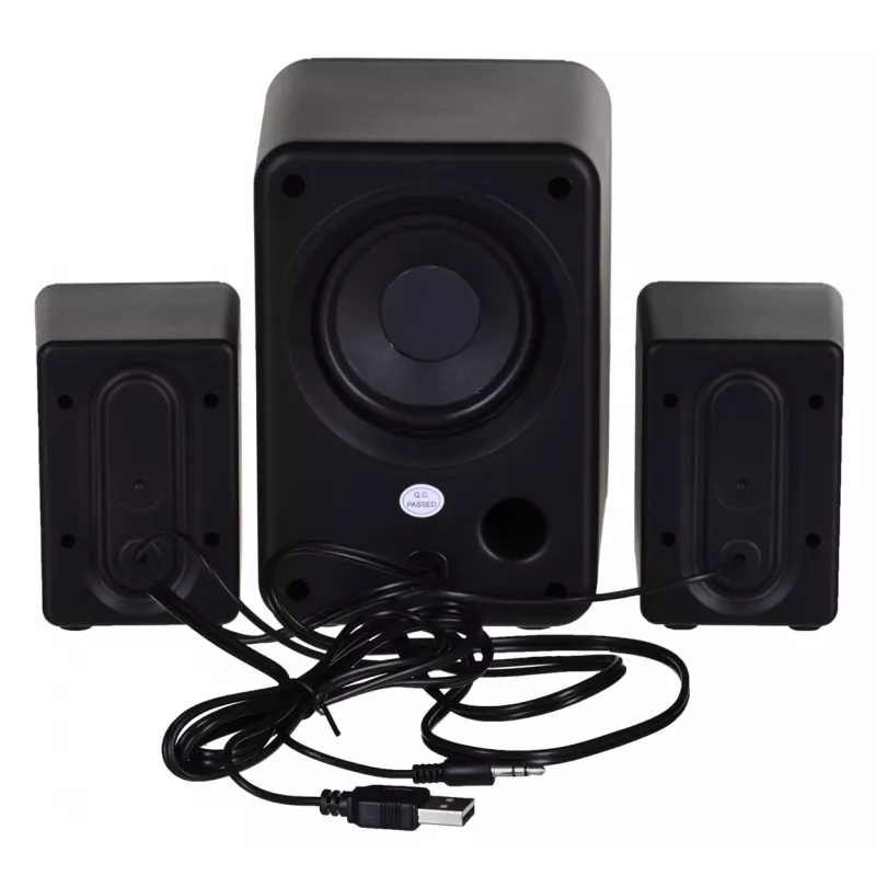 Altavoces DEFENDER V11 11 W con cable 2.1 altavoces satélite de escritorio, USB 5 V, negro
