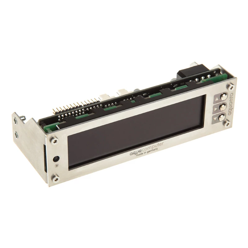 Controlador de ventilador Aqua Computer 53145 LCD acero inoxidable