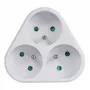 Adaptador de viaje tipo E (FR) a tipo F blanco Maclean MCE214