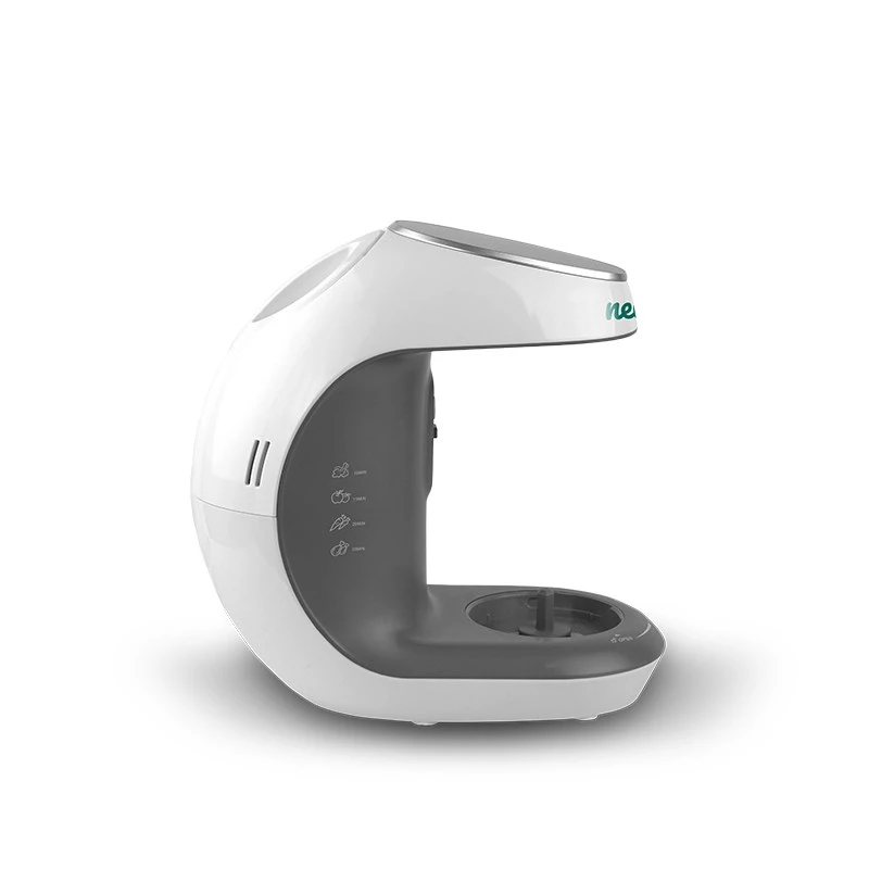 Robot de cocina para bebés neno Cibo 300 W, bol 0,3 L, cocción al vapor y triturado, calentamiento, gris/blanco