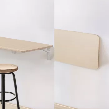 Estante plegable de pared MACLEAN MC-128 WD 100×40 cm efecto madera