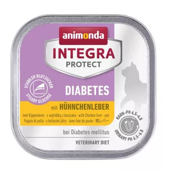 Comida húmeda para gatos animonda INTEGRA PROTECT Diabetes aves 100 g tarrina, sin azúcar, sin gluten