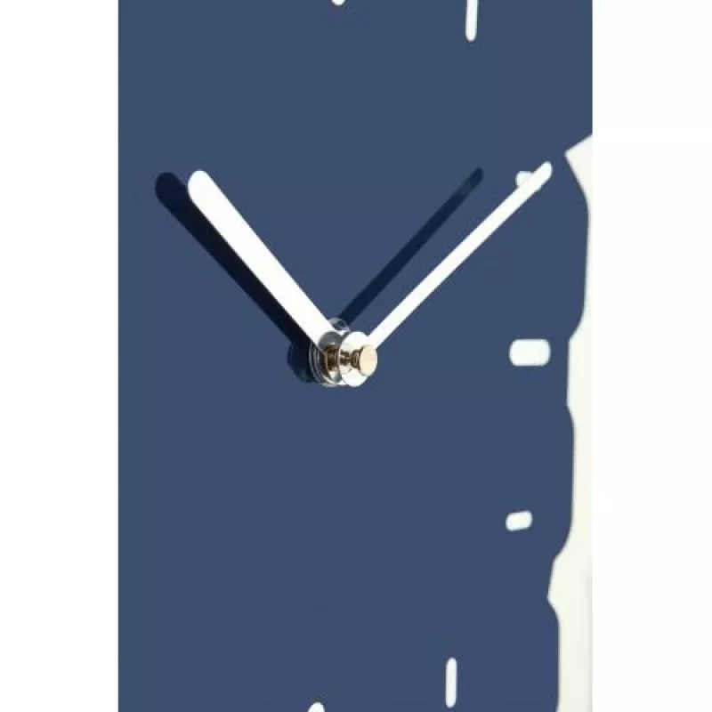 NeXtime Reloj de pared 3072bl Thumbs up, 40,5x41,5 cm, pared, azul/plateado
