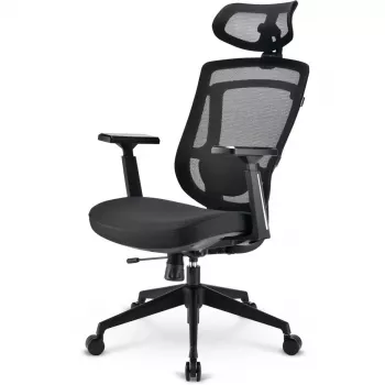 Silla de oficina Sharkoon OfficePal C20 asiento acolchado respaldo de malla negro