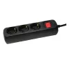 Regleta de enchufes LogiLink LPS206B 1,4 m 3 tomas AC negra
