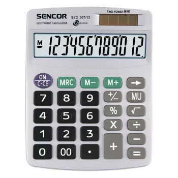 Calculadora SEC 367/12 de sobremesa, 12 dígitos LCD