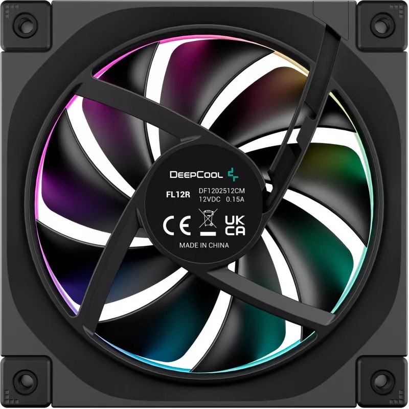 DeepCool FL12R R-FL12R-BKAPN1-G Reverse 120 mm ventilador de caja, 500-2150 RPM, 33,9 dB, negro