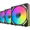 Alpenföhn 84000000228 Wing Boost 4 PWM RGB ventiladores de caja, 120 mm, 500–1800 rpm, 3 uds., negros