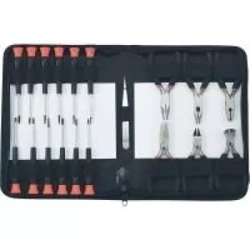 Juego de herramientas Basetech 814583 – 19 piezas en bolsa de almacenamiento, kit de herramientas manuales