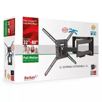 Soporte de TV Barkan Mounting Systems 4400 50 kg 2,03 m negro