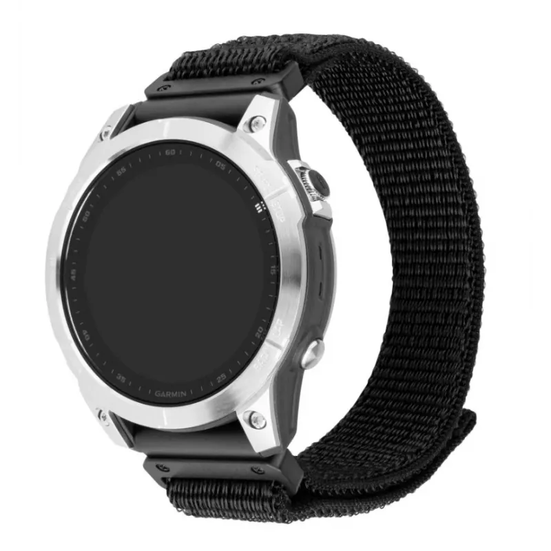 Correa de nailon QuickFit de 26 mm de repuesto FIXED para Garmin, negra