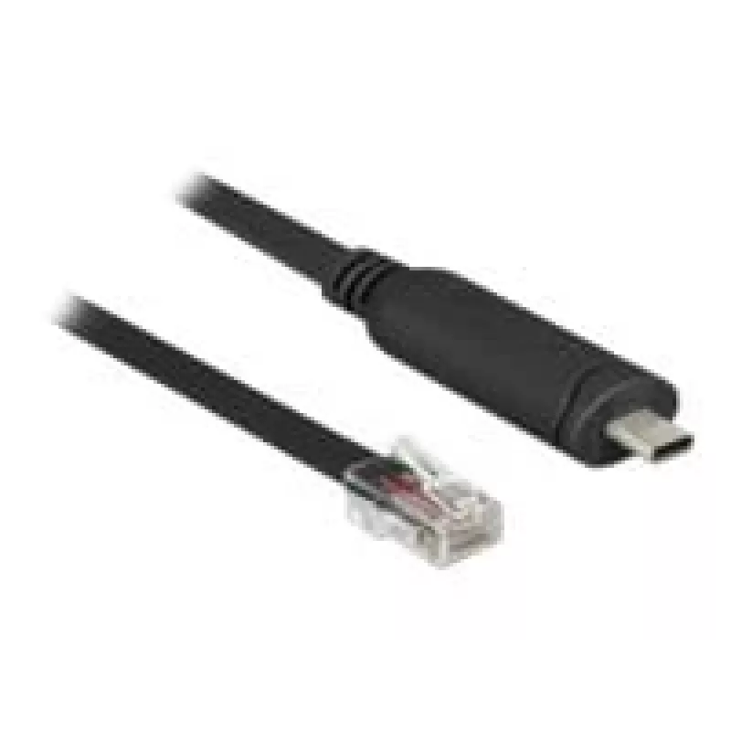 DeLock - Adaptador serie - USB-C - RS-232 x 1 - negro (63912)