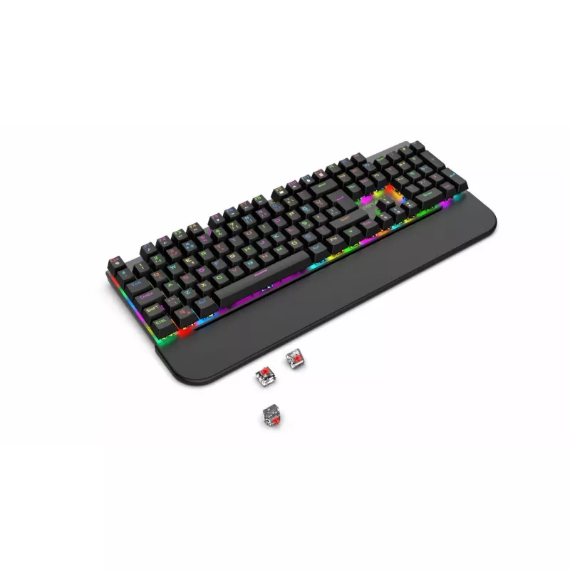 Teclado gaming Incase IKG-443 mecánico, RGB, distribución alemana