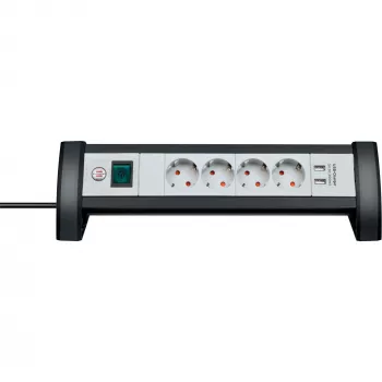 Alargador de corriente Brennenstuhl 1156250534 1,8 m 4 tomas de corriente negro blanco