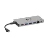 Dock USB-C - 4K HDMI, USB 3.2 Gen 1, hub USB-A, GbE, tarjeta de memoria, carga PD 100W, cable extraíble U442-DOCK5D-GY