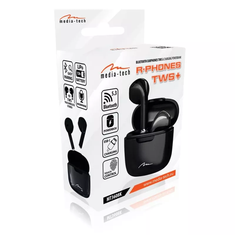 Auriculares Media-Tech MT3608K R-Phones TWS+ negros