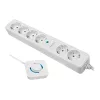 Extensión de alimentación LogiLink LPS271 1.5m 6 Tomas de CA Interior Blanco