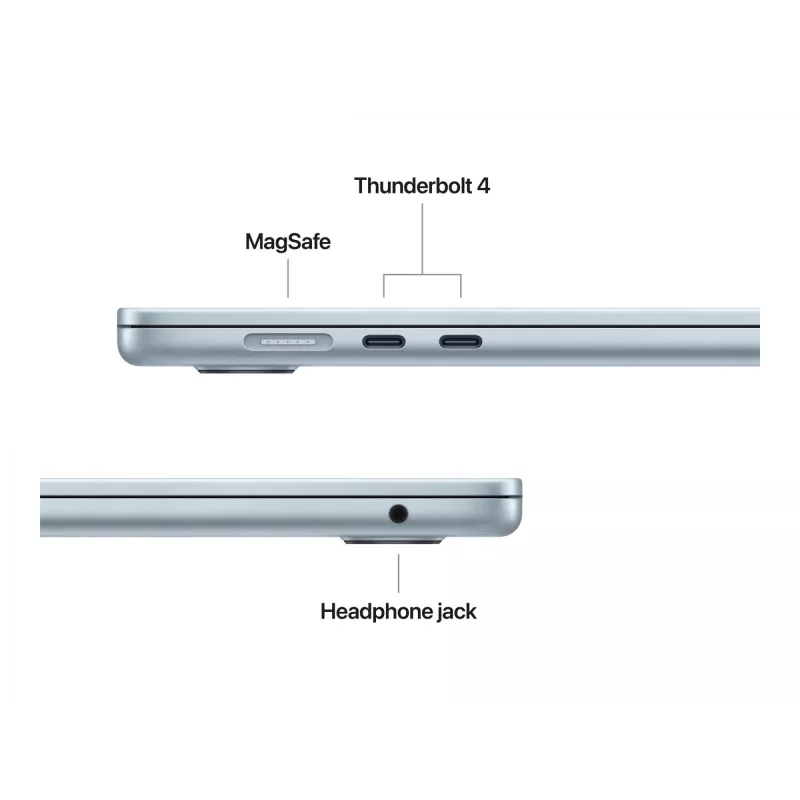 Apple MacBook Air 15 M4 Polarstern MW1J3D/A Apple M4 Chip con CPU de 10 núcleos GPU de 10 núcleos, 16GB RAM, 256GB SSD (MW1J3D/A)