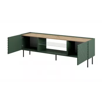 Mueble RTV EF ONDA 180.5x40xH58.39 verde (de pie o montado en pared)