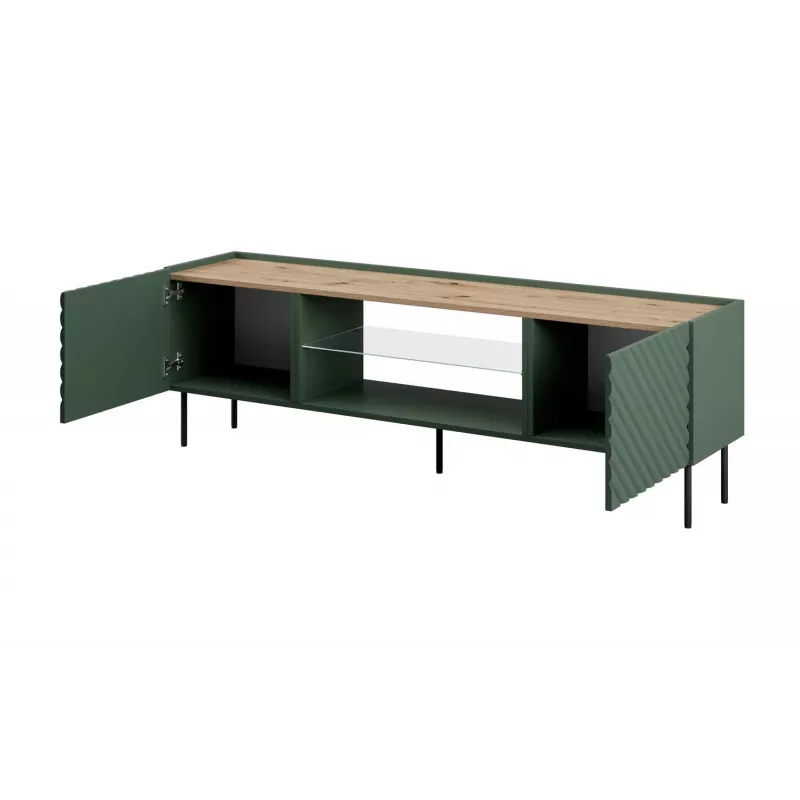 Mueble RTV EF ONDA 180.5x40xH58.39 verde (de pie o montado en pared)