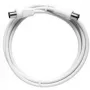 Axing BAK 250-80 cable coaxial, IEC macho a IEC hembra, recto, blanco