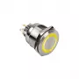 Interruptor pulsador antivandálico DimasTech PD197 25 mm Silverline-Ring