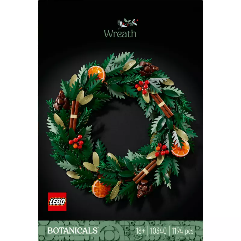 LEGO 10340 Icons Corona navideña Juguete de construcción