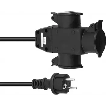 Cable alargador EUROLITE 3x1,5mm² 3m 3 tomas